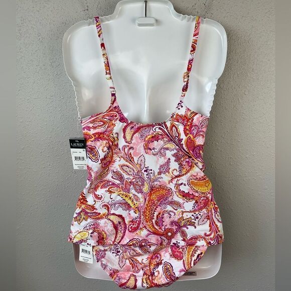 NWT Lauren Ralph Lauren Two-Piece Tankini and Bottoms - Sizes 8 and 10 Available - Picture 4 of 7